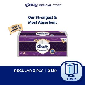 Kleenex Bath Tissue Toilet Tissue Paper Clean Care Regular - 3 Ply (200s x 20 Rolls)