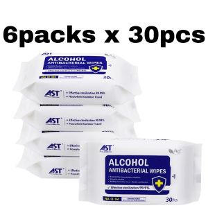 BABA 30 Sheets Alcohol Wipes AST Anti-Bacterial Travel Outdoor Tisu Basah Alkohol 30 Lembaran AST Anti-Bakteria30张酒精湿纸