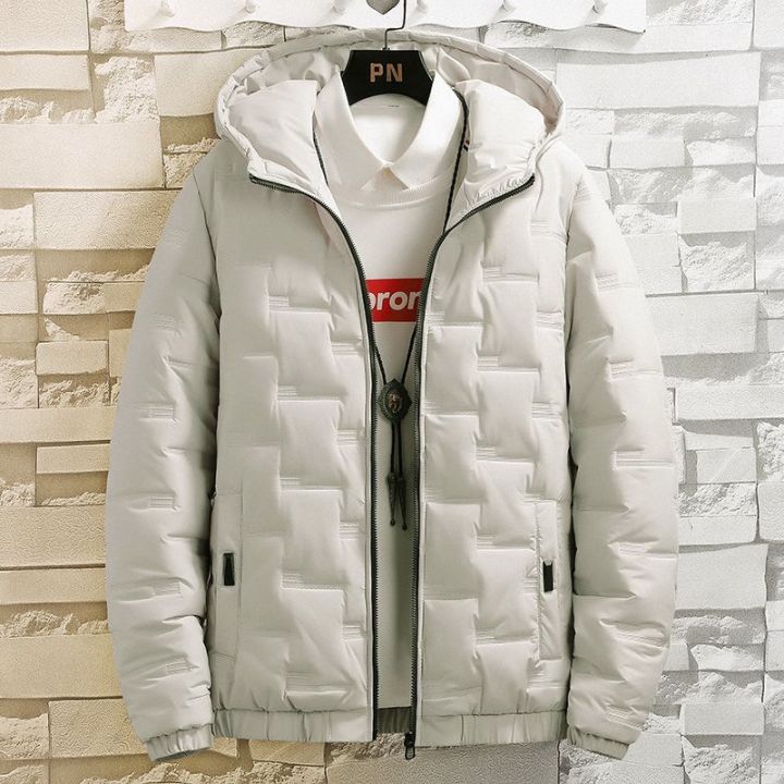 Men's Winter Cotton Coat Warm Hooded Thick Coat Male Casual High