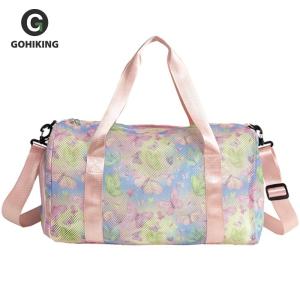 【New Arrival】 Mesh Travel Duffle Bag Fitness Messenger Bag with Shoe Compartment Dry Wet Separation Large Capacity for Outdoor Travel