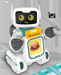 Mainan robot pintar edukasi gambar untuk anak bisa masuk flash card dan suara ada remote intelligent robot for kids