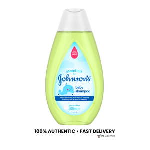 Johnsons Essentials Baby Shampoo 500mL No More Tears Mild and Gentle for Soft Baby Hair