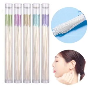 A8285 60Pcs Colorful Pierced Ear Cleaning Line Set Paper Floss Herb Solution Ear Piercing Floss Portable Anti-Blocking Ear Hole Cleaning Kit For Pierced Ears