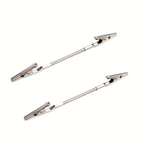 2pcs Double Headed Metal Clip Crocodile Mosquito Coil Clip Bendable Advertising Label Fixed Clamp