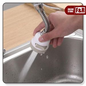 Sambungan Kran Air Fleksibel 360 Rotary Turbo Faucet Penyambung Keran Air Cuci Piring Wastafel
