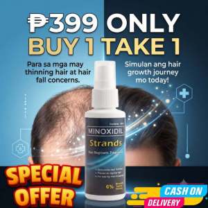 60ml Strands Minoxidil 6% Hair Growth Solution for Scalp Beard and Eyebrows