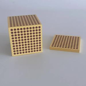 Montessori Wood Thousand Cube/ Hundred Square Set Mathematics Material Decimal System Learning Tools Math Golden Beads Game