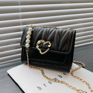 Tas Selempang Wanita Import Tali Rantai Kombinasi Mutiara Slingbag Mini Wanita Tas Bahu Wanita Shoulder Bag 720083 2008
