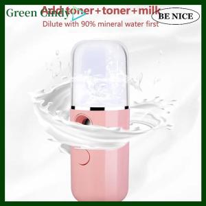 [Green Cindy] 30ML Mini Facial Steamer Personal Nano Sprayer USB Nebulizer Humidifier Moisturizing Hydrating Women Beauty Skin Care Tool