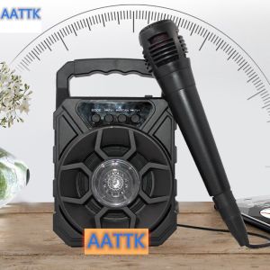 ลำโพง Bluetooth ไร้สาย ซับวูฟเฟอร์ (รองรับไมโครโฟน บลูทู ธ USB การ์ด TF วิทยุ) ลำโพง Bluetooth พกพา ไฟ LED สีสันสดใส ลำโพงบลูทู ธ Bluetooth Speaker ลำโพงบลูทูธ