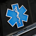BuyV Metal STAR OF LIFE Nursing Ambulance Sticker Car Decoration Badge Decals. 