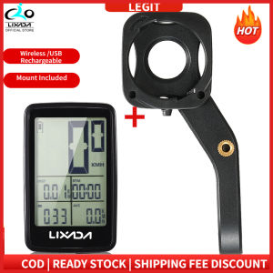 【Lixada Official Store】(ready stock)Lixada USB Rechargeable Wire-less Bike Cycling Computer Bicycle Speedometer Odometer with Computer Mount Holder(mount included)