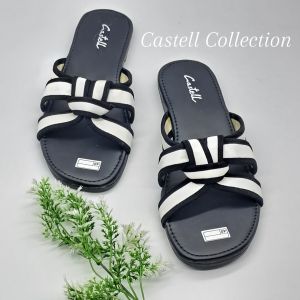 CASTELL- Sandal Wanita Teplek Terbaru Korea Slip On Sol Karet Lentur Tidak Licin Dan Anti Patah