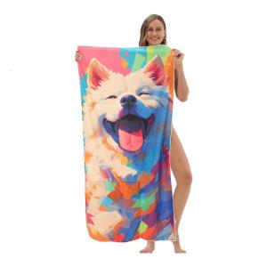 Absorbent Microfiber Beach Towel Compact Foldable Designs Sand Resistant for Outdoor Travel Sports