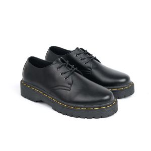 MOOFEAT BRIGAN - Sepatu kulit pria wanita derby casual boots hitam original