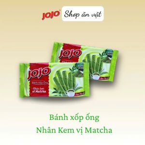 Bánh xốp ống JOJO nhân kem Matcha trà xanh 115G - Bánh xốp kem - Bánh ống - Bánh ống xốp - Bánh ăn vặt - Bánh ăn vặt tuổi thơ -
