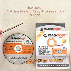 Mata Cutting Gerinda 4" Inch Potong Besi BLACKFOOT Batu Cutting Wheel 1.2mm PT.3.7.107CTW