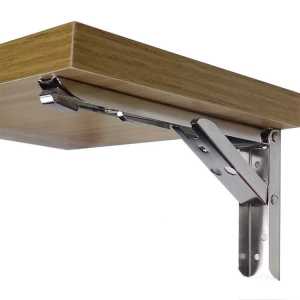 Bracket Engsel Siku Folding Stainless Steel Max Load 65kg 10 Inch 2 PCS