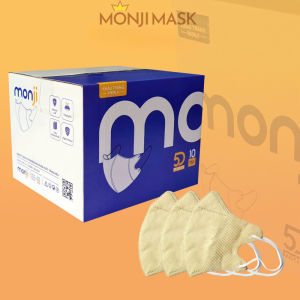 Combo 100 Chiếc Khẩu Trang 5D Monji 3 Lớp Vải Lọc Khuẩn Ngăn Bụi Ôm Sát Thoáng Khí.