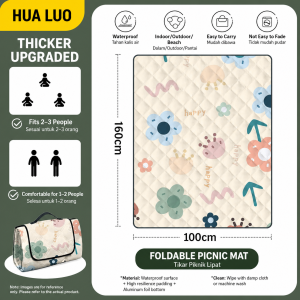 Waterproof Picnic Mat Foldable Thickened | Quilted Camping Beach Mat for Outdoor Family Park