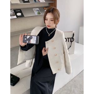 B3789 Monia Double Breasted Tweed Blazer