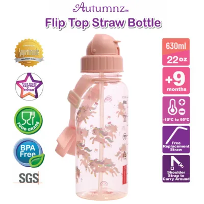 Original Autumnz Flip Top Straw Bottle Bottles 350ml (12oz) / 500ml (17oz) / 630ml / 630ml (22oz) Free Straw