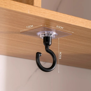 Ceiling Hook Self-adhesive Wall Hanging Traceless Multi-functional 360° Rotating Hook Rotating Clothes and Coat Hook