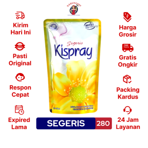 Pelembut dan Pewangi Pakaian Kispray Amoris Segeris Bluis 280 / 300 ml