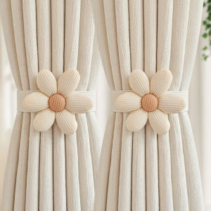 KORMES Cream Linen Sheer Kurtina - Semi-Sheer Grommet Top Drapes with Privacy Weave & UV Protection Natural Burlap Texture Curtains for Bedroom & Living Room Light Filtering Breathable Linen Blend (140x160cm)