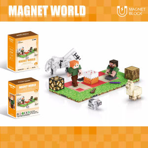 【ของเล่นเสริมพัฒนาการ】Minecraftบล็อกแม่เหล็ก แม่เหล็ก | ฝึกสมอง ต่อตามจินตนาการ | มีตัวละคร+อาวุธ+สัตว์ | สไตล์ Minecraft สุดคลาสสิก 🔥ส่งฟรี