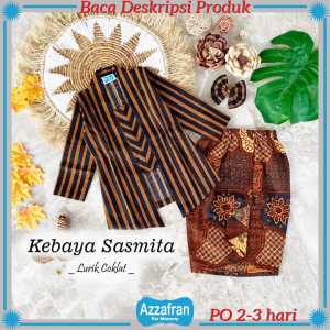 Kebaya Sasmita | Baju Adat Katun Modern Anak Perempuan Jawa Sunda | Kostum Carnaval | Azzafran