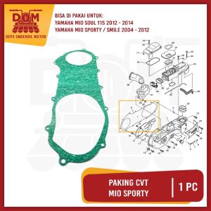 Paking CVT Mio Sporty (PSP) Gasket Packing AJS Perpak Bak Blok Block CVT Yamaha Mio Soul Mio Smile