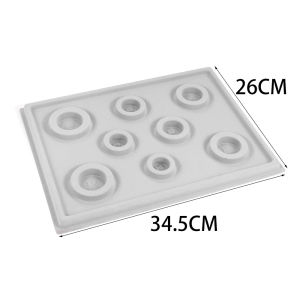 แผงลูกปัดสีเทาอ่อนสร้อยข้อมือลูกปัดจัดระเบียบเครื่องประดับมืออาชีพทำถาดโต๊ะทำงานขนาดแผ่นวัดอุปกรณ์เครื่องมือหัตถกรรม