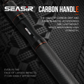 SEASIR Black Arrow Fishing Rod 1.5M-1.8M/4.92FT-5.90FT 76G Lure Weight 0.8-10g UL Carbon Fiber FUJI O Guide Rings BFS Two Sections Sound Knob Light Micro Fish Pole. 