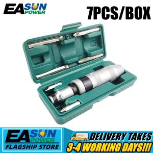 7pcs Multi-Purpose Automatic Impact Screwdriver Set Manual Reversible Impact Drive Shock Screw Driver Bit Flat Head with case