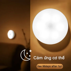 Đèn Cảm Biến Đèn Led Tròn Cảm Ứng Chuyển Động Dán Tường Sạc USB