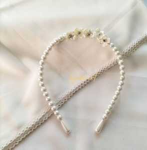 Hijabnur1 - Bando Mutiara Korea Headband - Aksesoris Rambut wanita Handmade