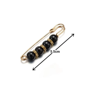 20pcs City Goods 1pc Pearl Brooch Tightening Waistband Pin Opening Bottom Metal Pearl Cute Brooch Pin Jewelry