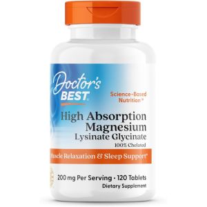 Doctor’s Best High Absorption Magnesium Lysinate Glycinate - Hỗ trợ giảm stress ngủ ngon cơ bắp - - Hỗ trợ chuyển hóa năng lượng - Hỗ trợ sức khỏe xương và hệ thần kinh - Hỗ trợ thư giãn thần kinh - Hỗ trợ giảm căng thẳng tinh thần
