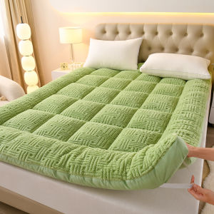 【Super low price】Super Soft Fluffy Fleece Mattress Topper Extra Thick Warm Plush Mattress Pad for Winter Queen Size Folding Camping Floor Mat