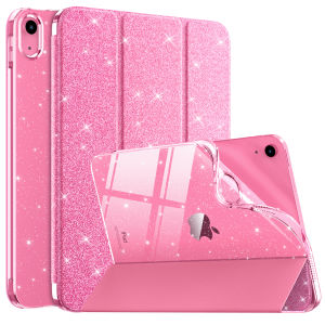 Moko Vỏ ốp iPad (A16) Thế hệ thứ 11 2025/2022 thế hệ thứ 10 Vỏ Ipad 11/10.9 inch lấp lánh bọc kim tuyến đứng mỏng với Ốp lưng nhựa TPU trong suốt sáng bóng hỗ trợ Touch ID Vỏ bảo vệ