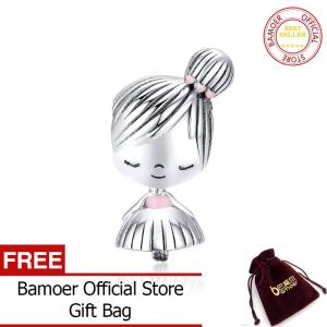 BAMOER Hạt Charm Cho Bé Trai Và Bé Gái Vòng Tay Bạc 925 Nguyên Bản Hạt Kim Loại Bạc Ý 925 Thật Quà Tặng Valentine SCC1335