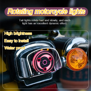 🔥Hot sale🔥Tail light flashing Sharingan rotating tail light motorcycle scooter brake light