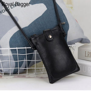 Royal Bagger Shoulder Sling Bag For Women Girls Genuine Cow Leather New Elegant Ladies Casual Office Party Bags Fashion Small Clutch Handbag