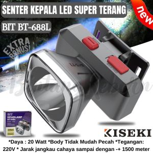 Senter Kepala Kiseki Bit Bt-688L Senter Kepala Tahan Hingga 6 Jam / Headlamp Murah Super Terang / Senter Kepala Murah Super Terang