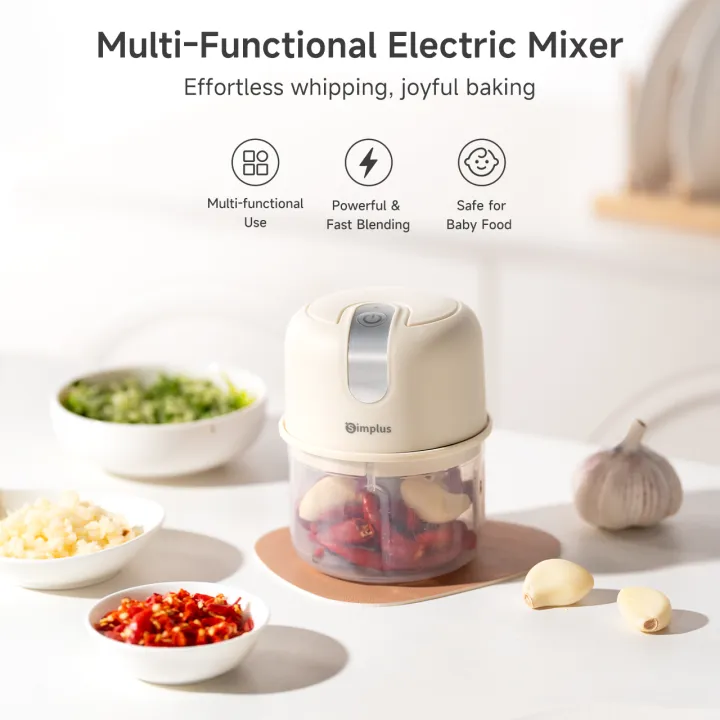 Simplus Meat Grinder Wireless Food Processor Baby Food Blender Portable ...