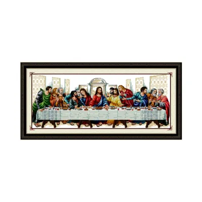 【Worth-Buy】 98 * 44cm DIY Needlework Handmade Cross Stitch Set Embroidery Printed Jesus Christ Cross-Stitching Last Supper Home Decor
