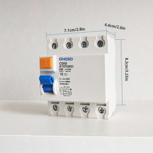 CHOSO AC ELCB MCB RCCB RCBO 2P 4Pole   25A 32A 40A 63A Residual Current Operated Circuit Breaker Leakage Protecting lighting sockets electrical equipment With CE qualification certificate