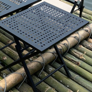 Bàn sắt CNC gấp gọn bàn dã ngoại cafe Sơn tĩnh điện chống han rỉ