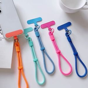 Colorful Braided Lanyard Keychain for Phone Case Women Anti Lost Car Strap DIY Accessories Keyring